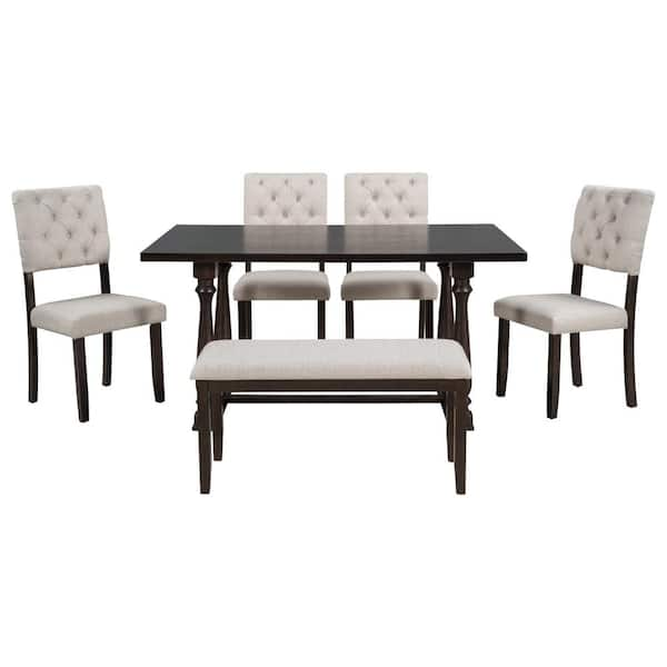 Solid wood 6 discount seater dining table