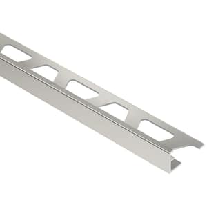 Schiene Polished Nickel Anodized Aluminum 3/8 in. x 8 ft. 2-1/2 in. Metal Tile Edging Trim