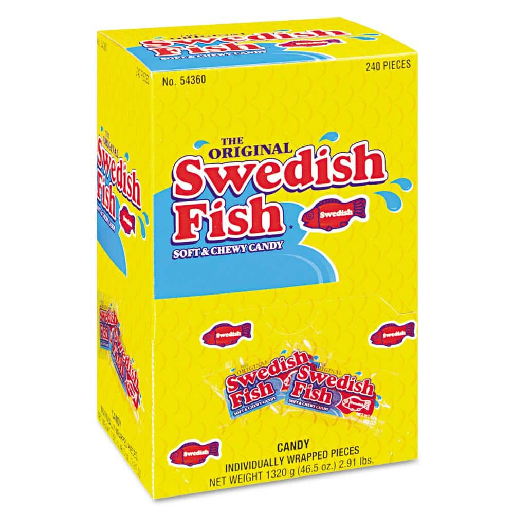 Swedish Fish Grab-and-Go Candy Snacks In Reception Box, (240