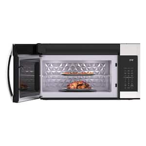 1.9 Cu. Ft. Stainless Steel Over the Range Microwave Oven with Oven Lamp and 300CFM Recirculation Vent Hood Function,