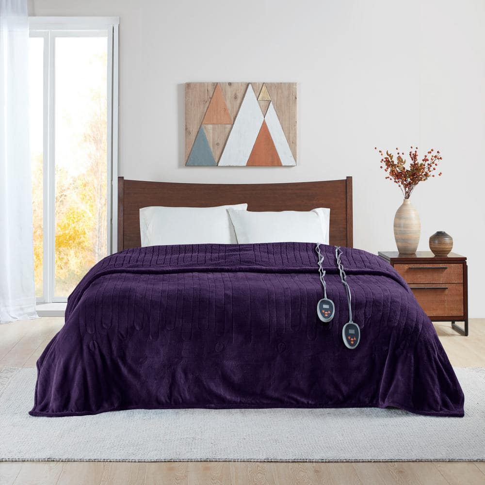 BrylaneHome Bed Tite Blanket King, Lavender Purple 通販 