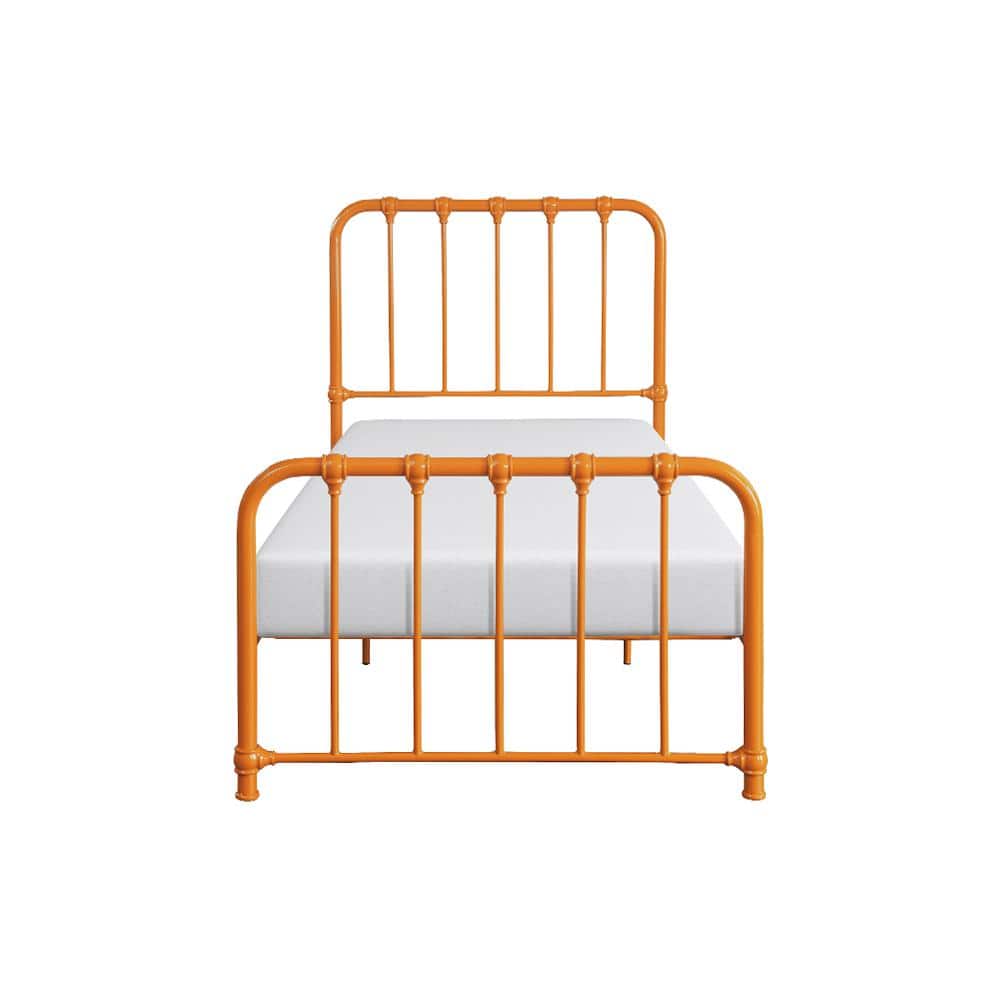 Jocelyn Orange Metal Frame Twin Platform Bed