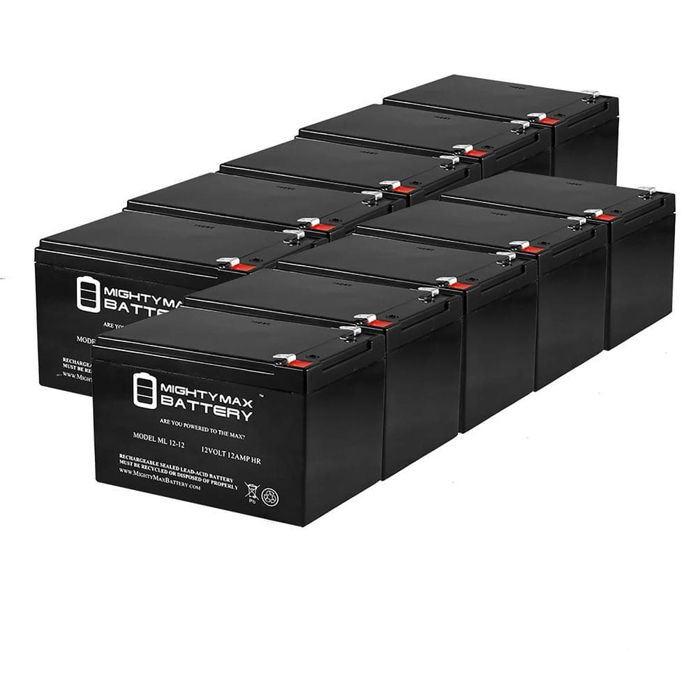 ML12-12 - 12V 12AH F2 UPS Replacement Battery Compatible with Power Patrol SLA1105 - 10 Pack price history on PriceWatchPro