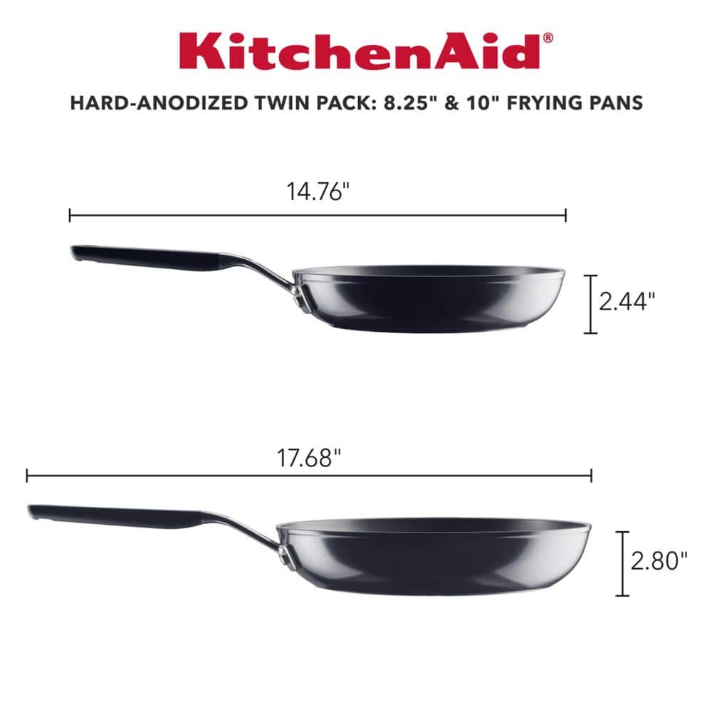 Onyx Hard Anodized Aluminum Nonstick Frying Pan Set, 2-Piece