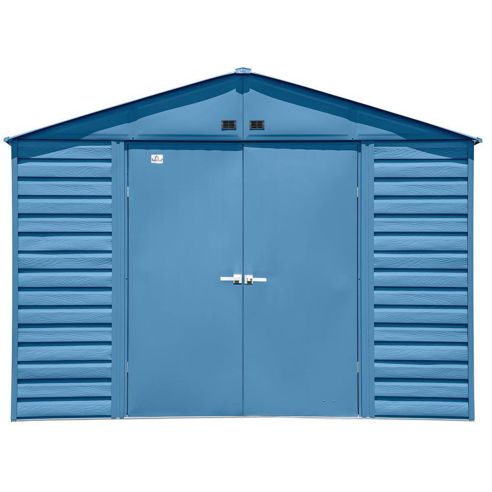 10 ft. x 14 ft. Blue Grey Steel Storage Shed