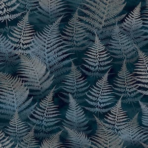 Clarissa Hulse Woodland Fern French Navy Removable Wallpaper