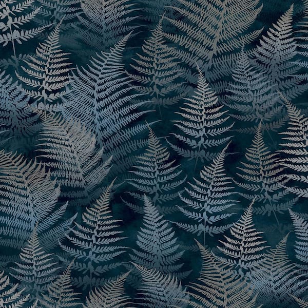 Clarissa Hulse Woodland Fern French Navy Removable Wallpaper