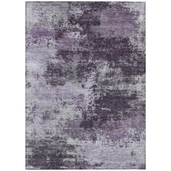 Chantille Machine Washable Indoor/Outdoor Abstract ACN2065 Purple 5 ft. x 7 ft. 6 in. Area Rug
