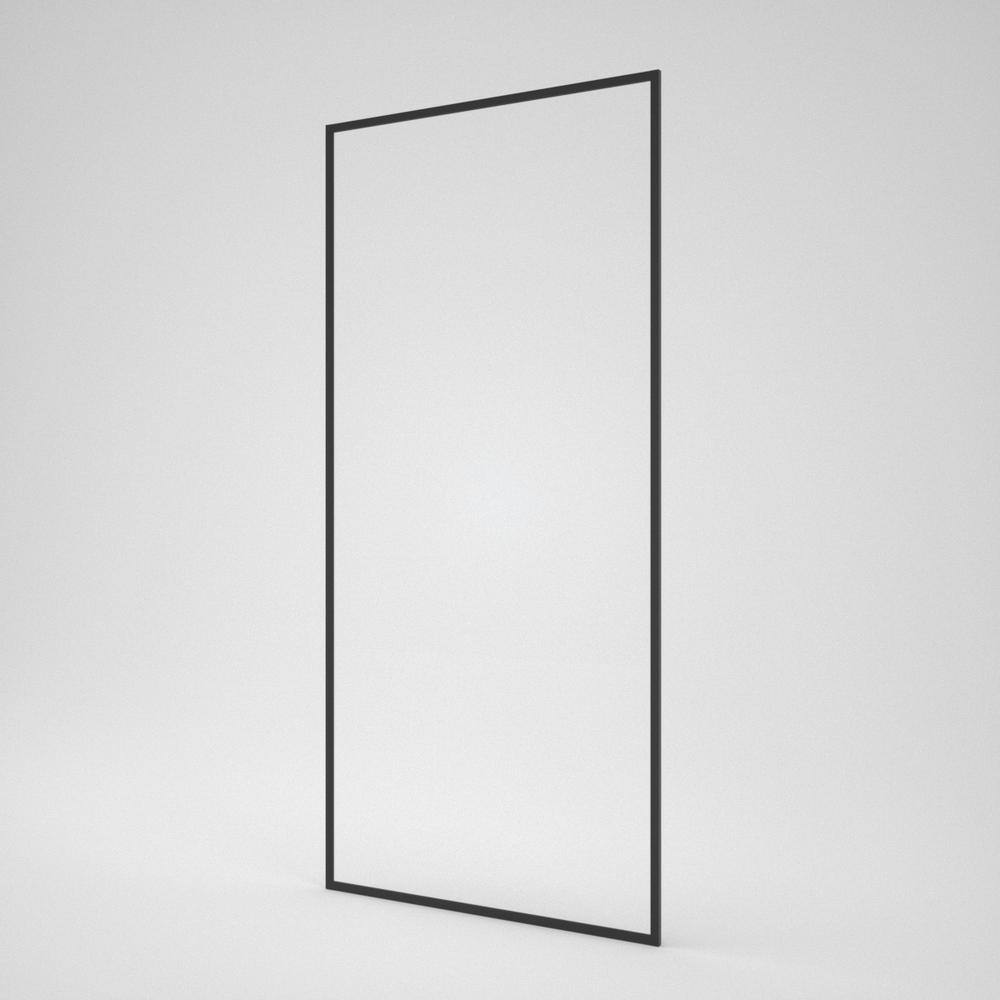 Hilma 34'' Matte Black Framed Shower Screen with Clear Tempered Glass