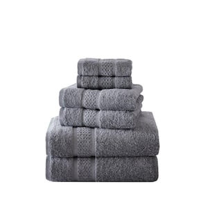 Oceane 6-Piece Grey Cotton Towel Set