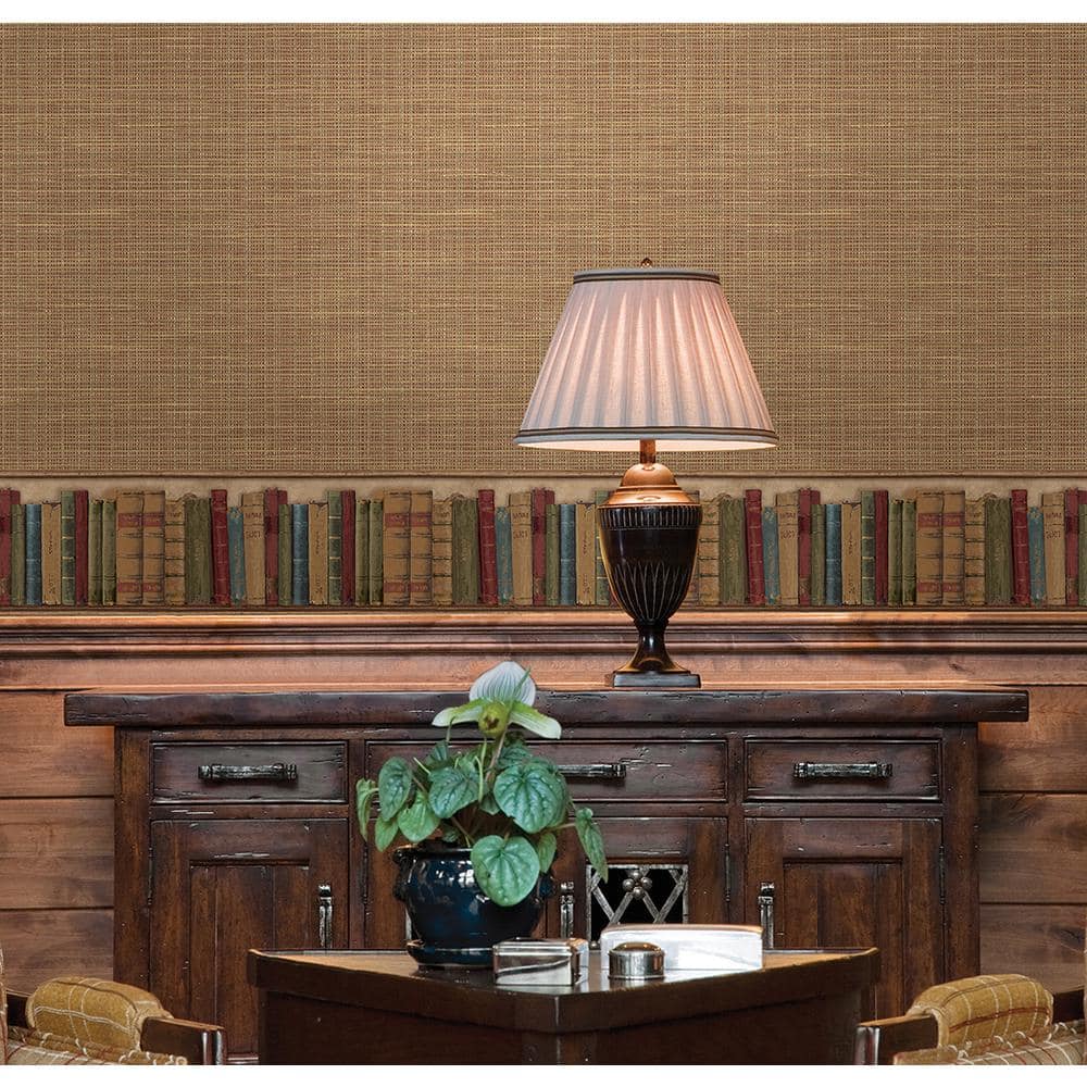 Kent Red Faux Grasscloth Wallpaper with Solid Vinyl Finish