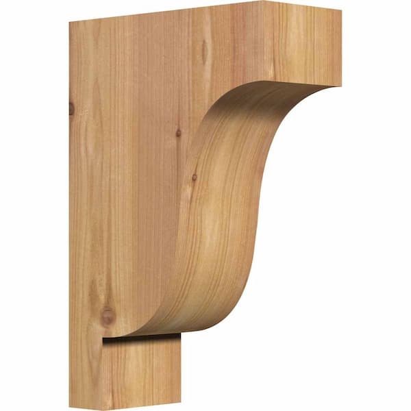 Ekena Millwork 3-1/2 in. x 8 in. x 12 in. Western Red Cedar Newport Smooth Corbel