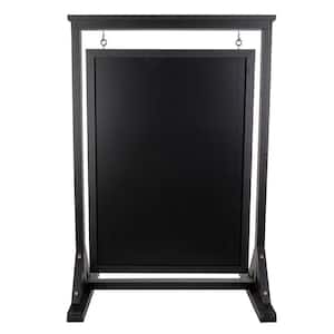 Excello 30 in. x 21 in. Swinging Double Sided Chalkboard Sign, Black
