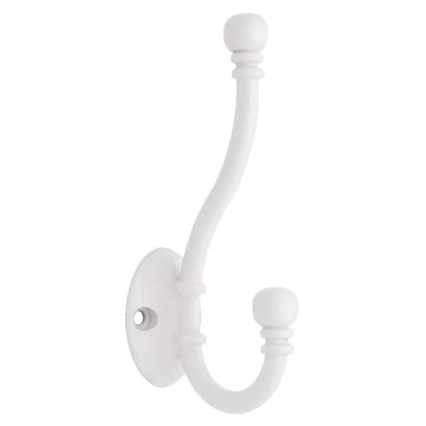 Liberty 5-1/5 in. White Ball End Coat Hook