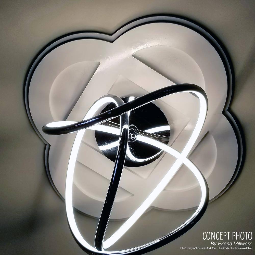 16" White PVC Contemporary Ceiling Medallion