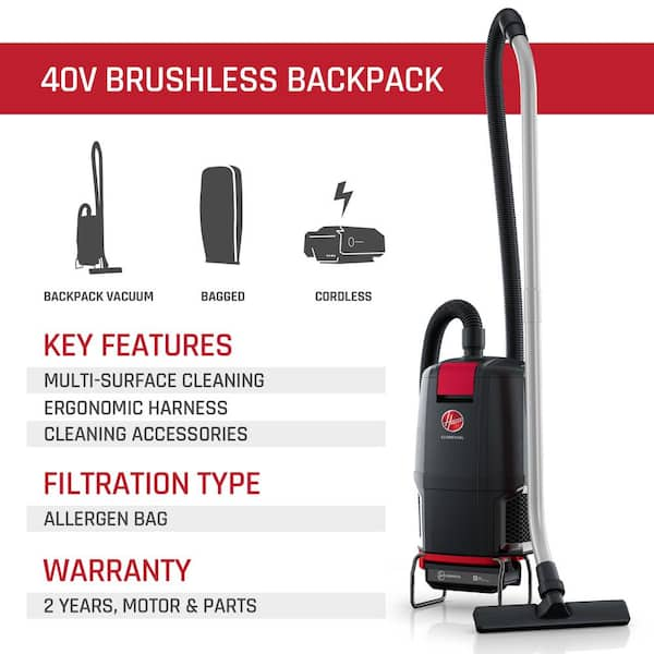 Hoover CH93619 40v cordless backpack vacuum hotsell