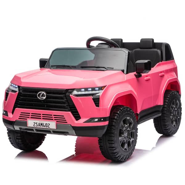 24V 2-Seater Kids Ride On Car W/ PC 2.4G, High Chassis and Anti-Slip Grip wheels for Kids Aged 3-6 in Pink