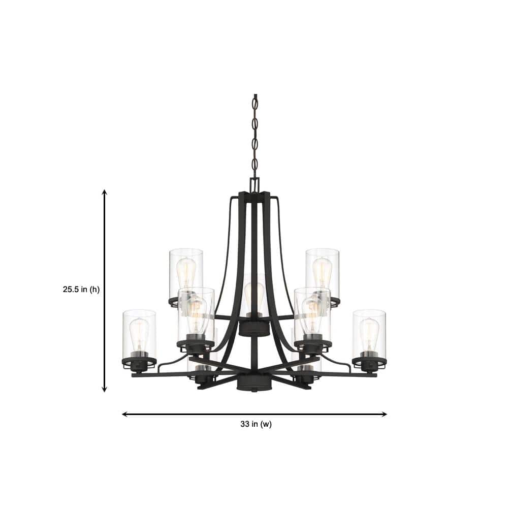 Jedrek Versatile Transitional Black Steel Chandelier
