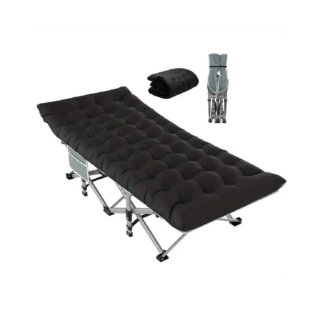 75 in. Folding Camping Bed-Portable Heavy Duty Sleeping Bed with Carrying B