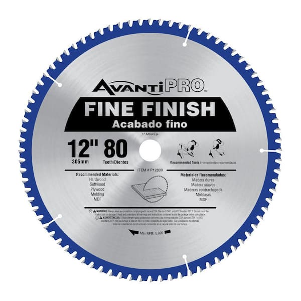 Avanti Pro 12 in. x 80-Tooth Fine Finish Circular Saw Blade