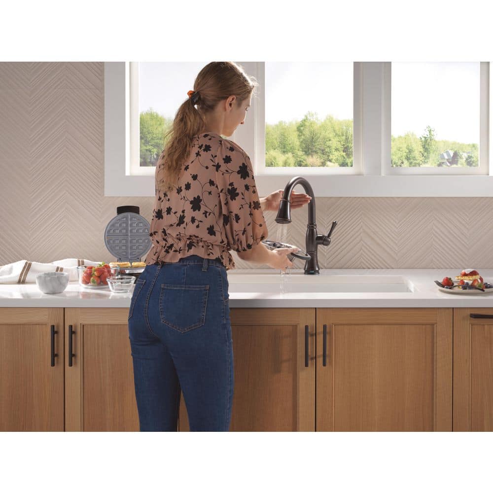 Venetian Bronze 16" Touchless Pull Down Kitchen Faucet with Ceramic Disc Valve