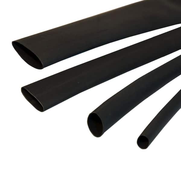 BLACK HEAT SHRINK CAR ELECTRICAL TUBE SLEEVING CABLE VARIOUS SIZES & LENGTH 