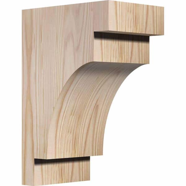 Ekena Millwork 5-1/2 in. x 8 in. x 12 in. Douglas Fir Mediterranean Smooth Corbel