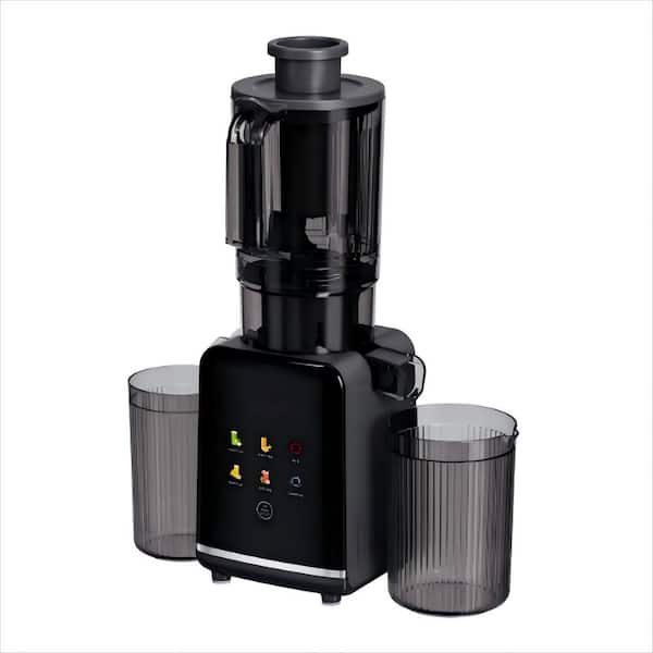 200W Slow Masticating Juicer, 24 oz. Cold Press Juicer with 4.4 in. Wide Chute for Whole Fruits and Vegetables in Black