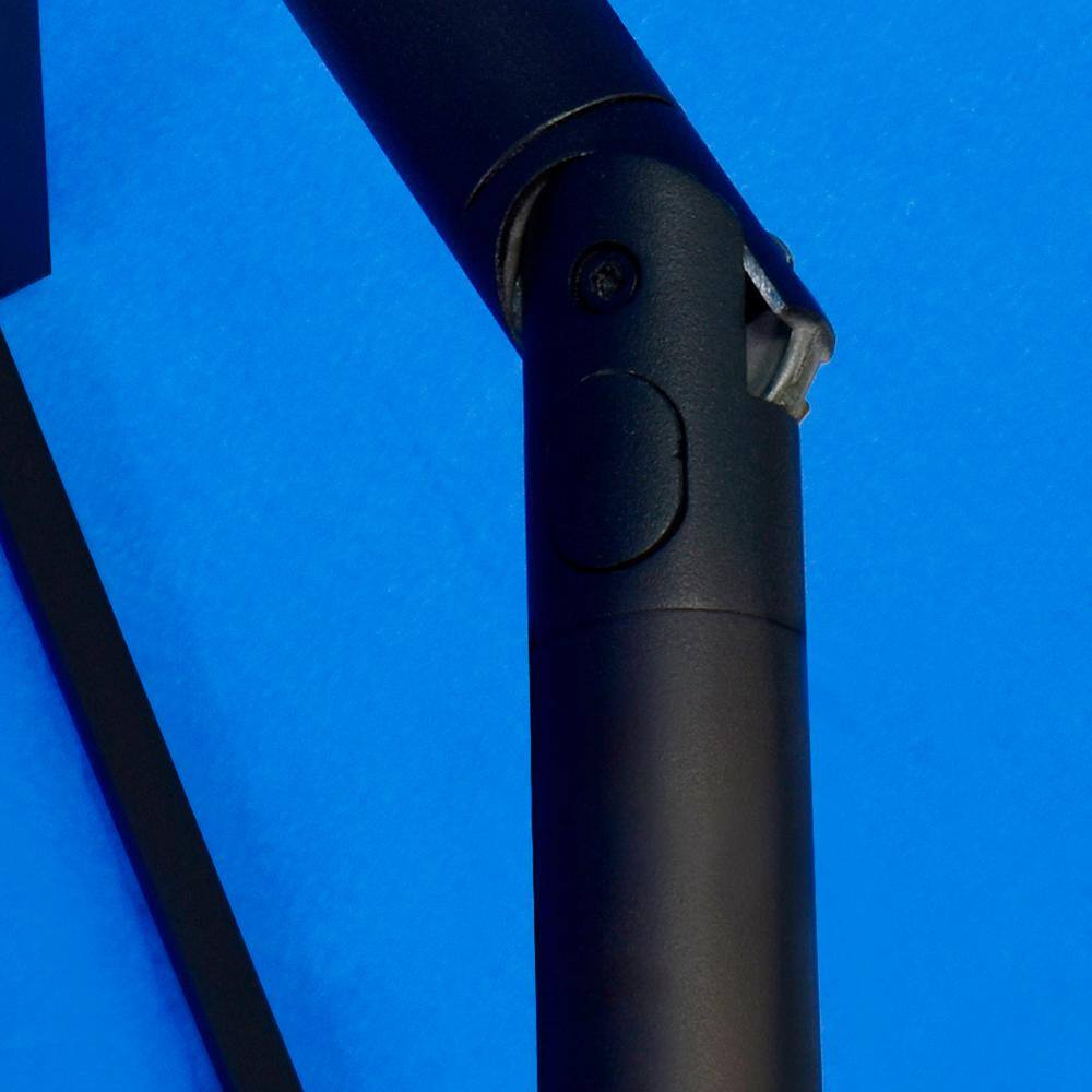 Astella 9' Pacific Blue Steel Market Umbrella with Push Tilt