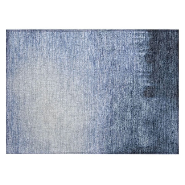Chantille Machine Washable Indoor/Outdoor Abstract ACN2420 Navy 2 ft. x 3 ft. Accent Rug