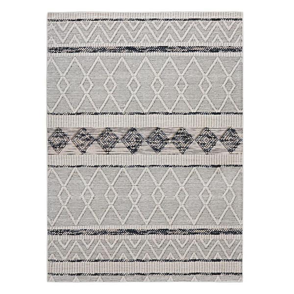 Neel Cream and Gray 5 ft. x 7 ft. Accent Rug
