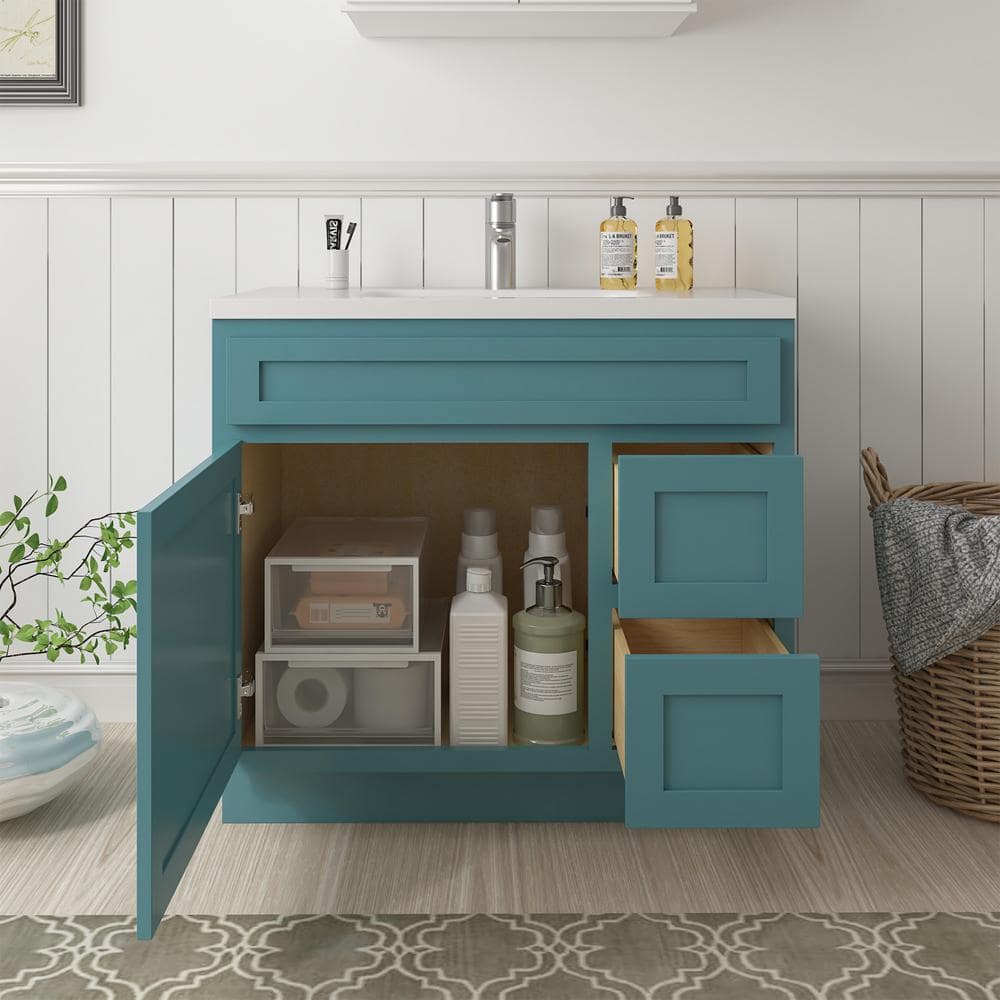 Sea Green 36" Single Freestanding Bathroom Vanity Base