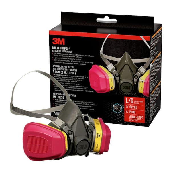 3M OV AG P100 Professional Multi-Purpose Respirator in Black with Drop Down