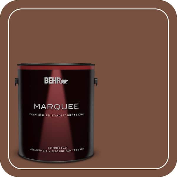 BEHR MARQUEE 1 gal. #S200-7 Earth Fired Red Flat Exterior Paint & Primer