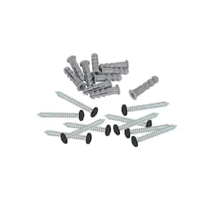 BLACK VERTICAL RAIL AND HANG TRACK SCREWS-SHELVING HARDWARE-10-Pack