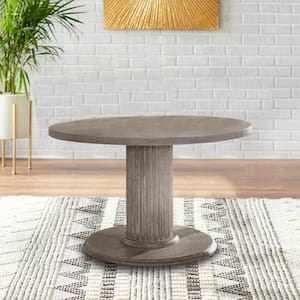 Gabrian Reclaimed Gray Wood Material 47 in. width Pedestal type Dining Table with 4 seats