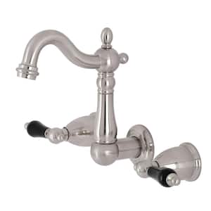 Duchess 2-Handle Wall Mount Bathroom Faucet in Brushed Nickel