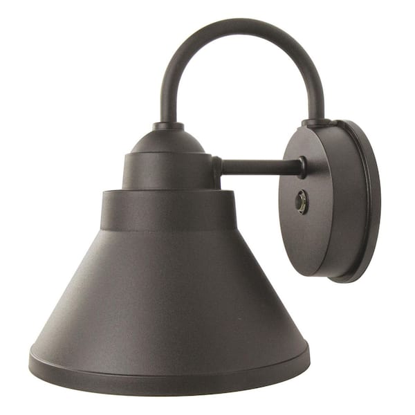 Goose 10 in. Bronze Outdoor Hardwired Lantern Sconce No Bulb Included