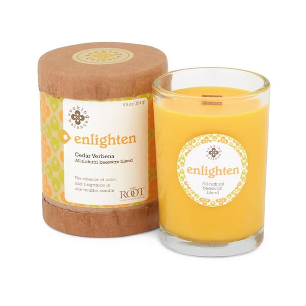 ROOT CANDLES Seeking Balance Enlighten Cedar Verbena Scented Spa Candle