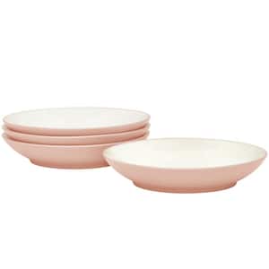 Colorwave Pink 9 in., 35 fl. oz (Pink) Stoneware Coupe Pasta Bowls, (Set of 4)