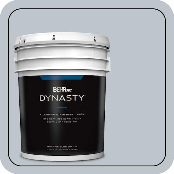 BEHR DYNASTY 5 gal. #N490-2 Icicles Satin Enamel Stain-Blocking Interior Paint and Primer