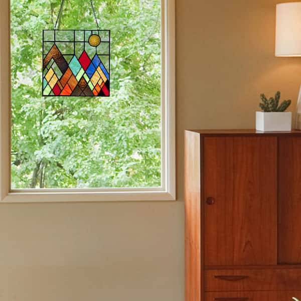 River of Goods Beyond the Mountain Tops Stained Glass Window Panel