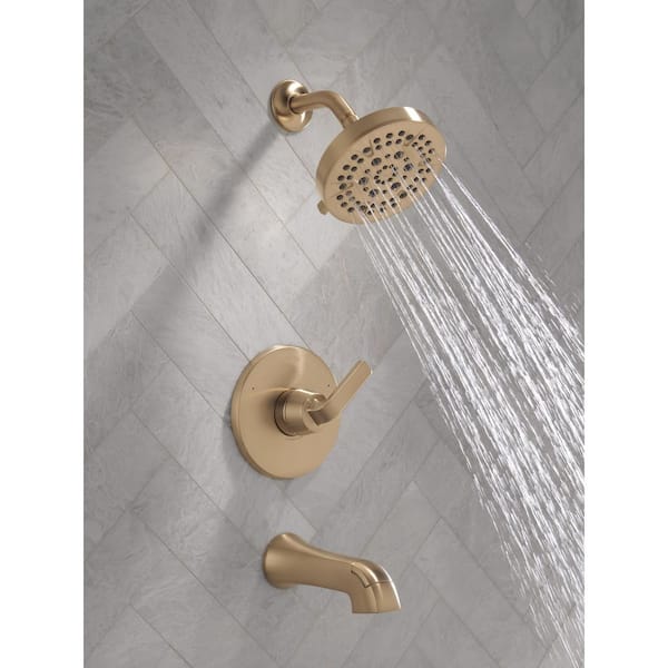 Delta Lineax Gold 1-Handle Tub and Shower Trim in Champagne Bronze