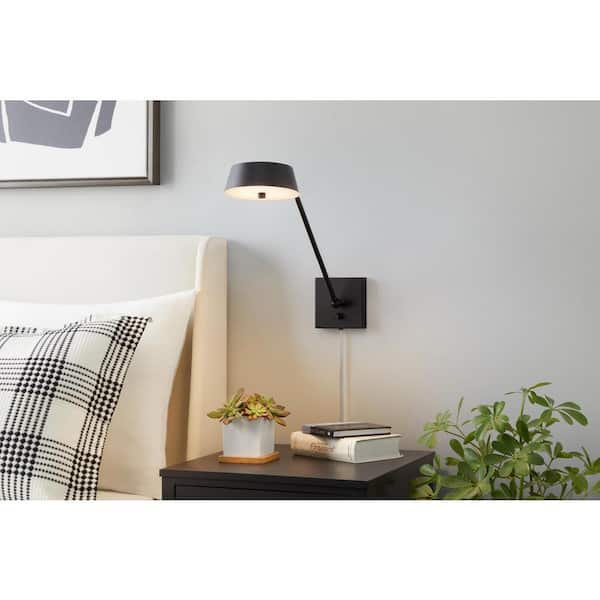 Penzien 6.125 in. 1-Light LED Matte Black Wall Sconce