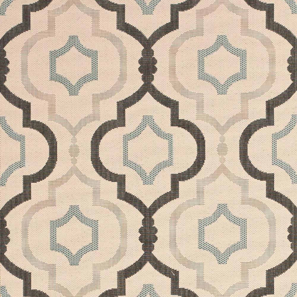 Easy-Care Gray Synthetic 9' x 12' Reversible Area Rug