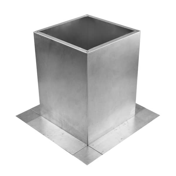 Box is 8 in. Wide x 8 in. Long x 12 in. High Aluminum Roof Curb