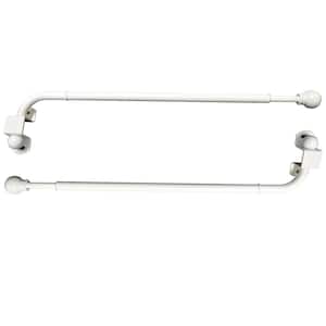 15 in. to 28 in. Single Adjustable Steel Magnetic Rod in White