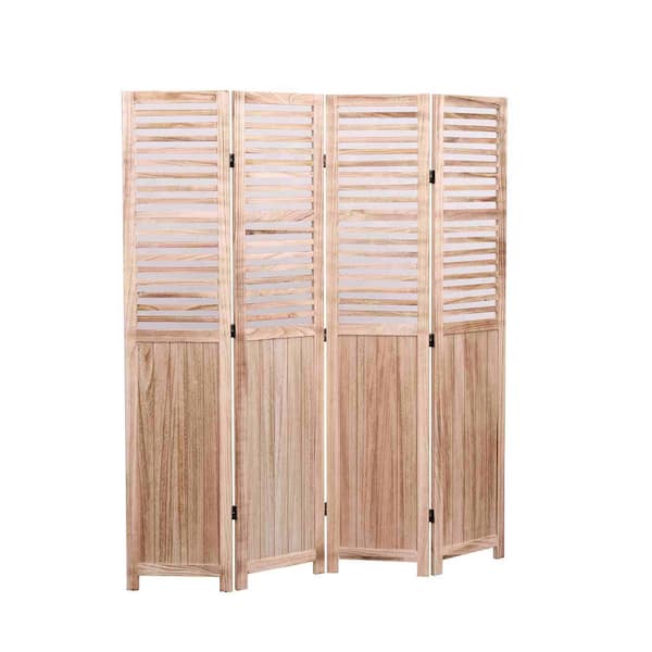 Avex 65 in. Wood Garden Fence 4-Panel Folding Privacy Screen
