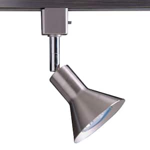 Series 17 Line-Voltage GU-10 Satin Nickel Track Lighting Fixture with Cone Style