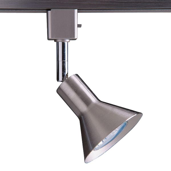 Designers Choice Collection Series 17 Line-Voltage GU-10 Satin Nickel Track Lighting Fixture with Cone Style